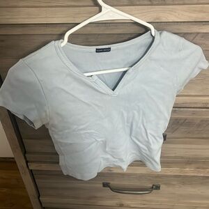light blue brandy melville crop top